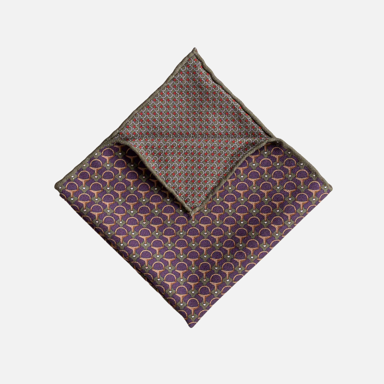 Reversible Silk Horsebit Print