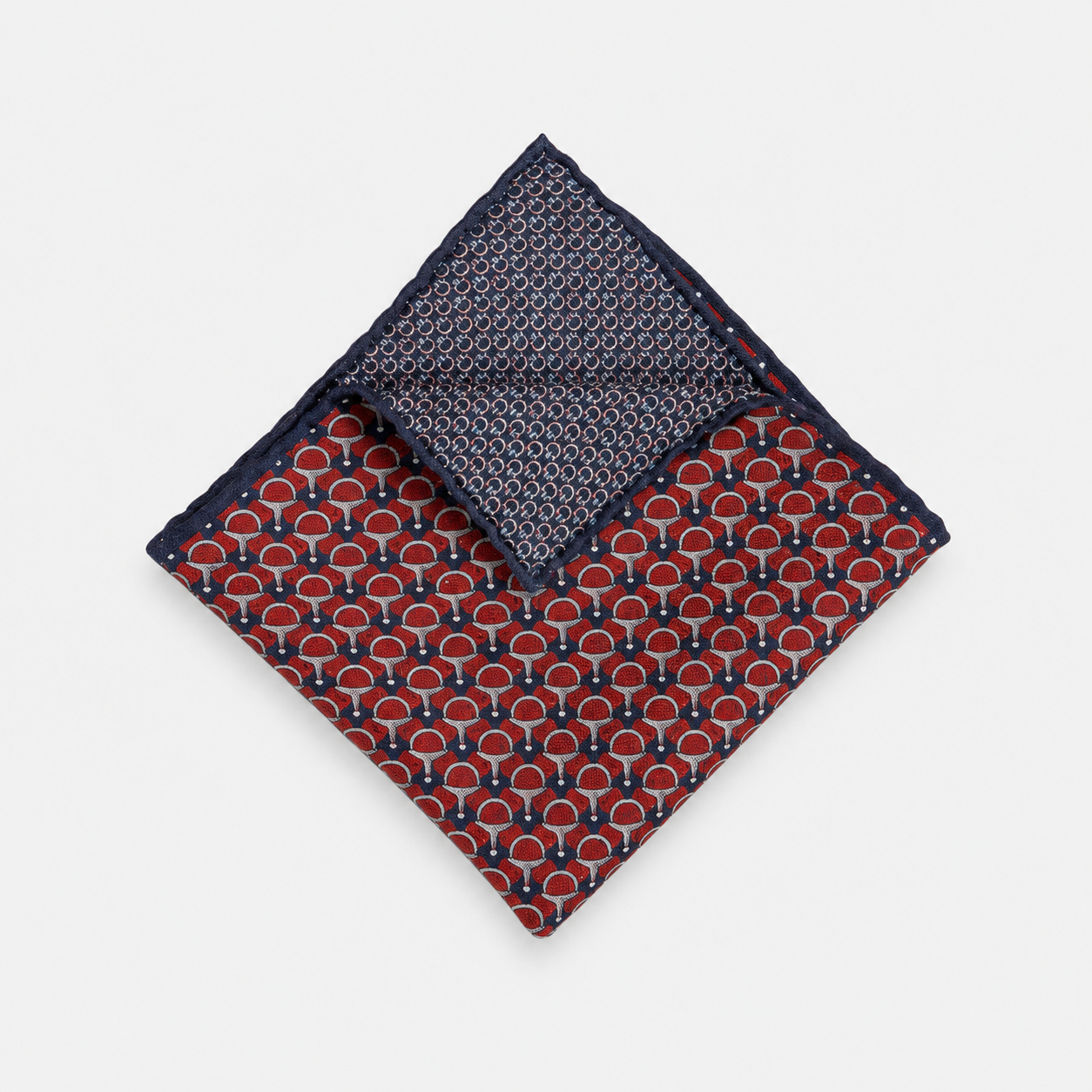 Reversible Silk Horsebit Print