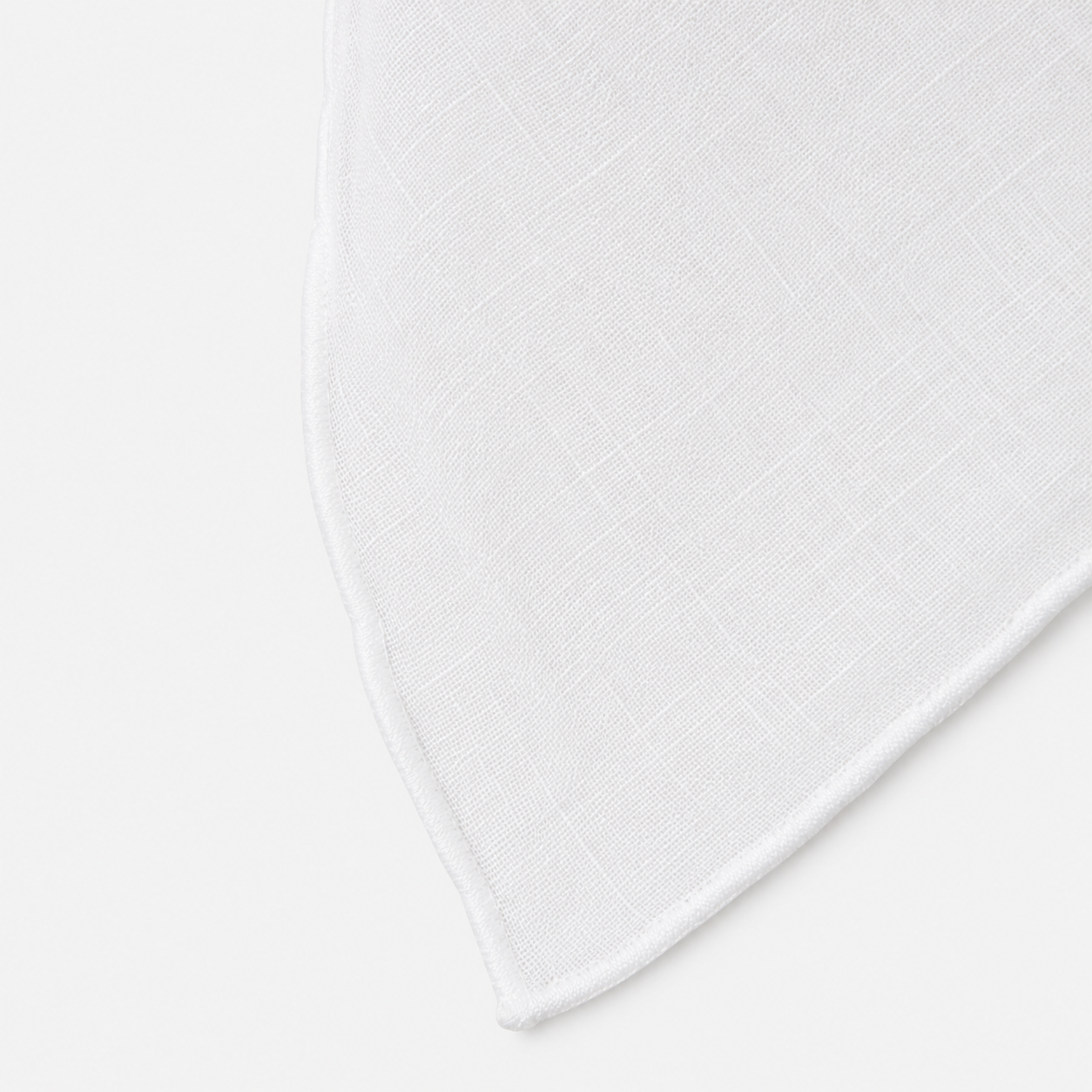 White Linen Pocket Square